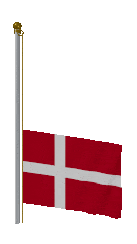 Denmark Raise Pole animated flag GIF