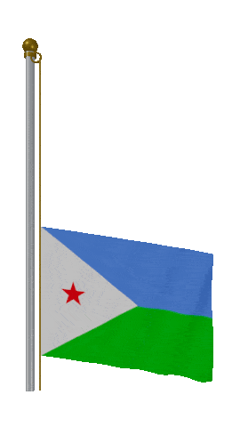 Djibouti Raise Pole animated flag GIF