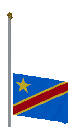 Dr Congo Raise Pole animated flag GIF