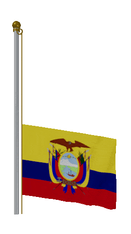 Ecuador Raise Pole animated flag GIF