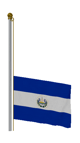 El Salvador Raise Pole animated flag GIF
