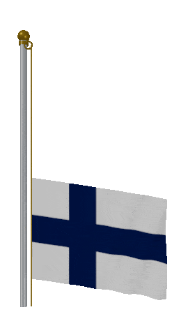 Finland Raise Pole animated flag GIF
