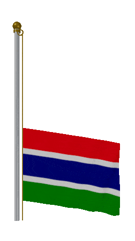 Gambia Raise Pole animated flag GIF