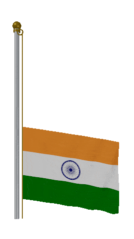 India Raise Pole animated flag GIF