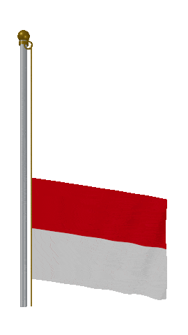Indonesia Raise Pole animated flag GIF