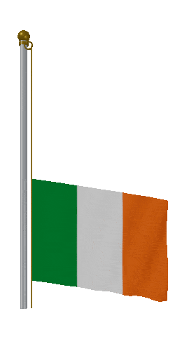 Ireland Raise Pole animated flag GIF