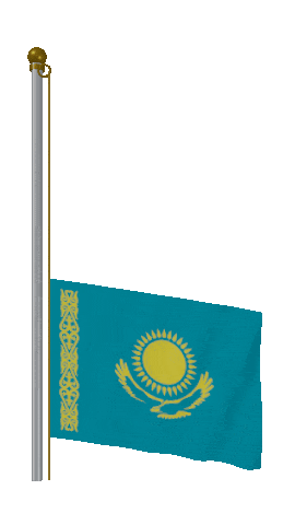Kazakhstan Raise Pole animated flag GIF