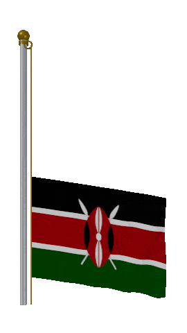 Kenya Raise Pole animated flag GIF