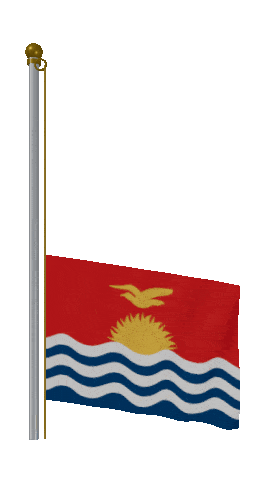 Kiribati Raise Pole animated flag GIF