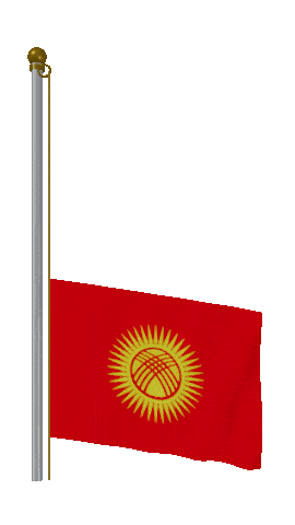 Kyrgyzstan Raise Pole animated flag GIF