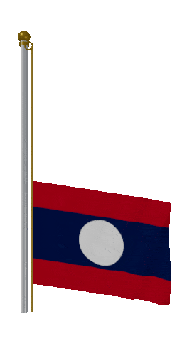 Laos Raise Pole animated flag GIF
