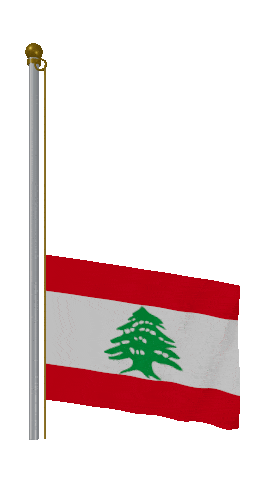 Lebanon Raise Pole animated flag GIF