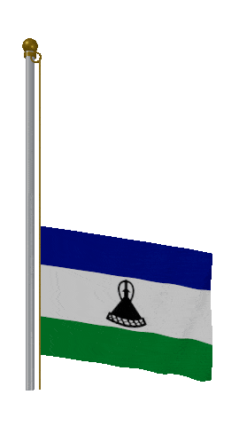 Lesotho Raise Pole animated flag GIF