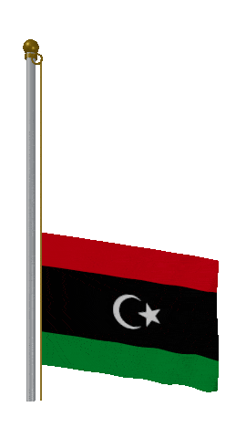 Libya Raise Pole animated flag GIF