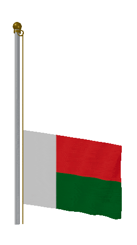 Madagascar Raise Pole animated flag GIF