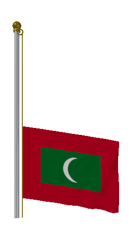 Maldives Raise Pole animated flag GIF