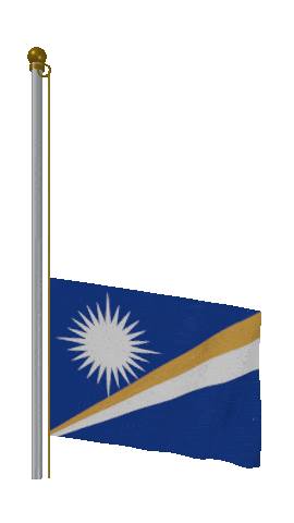 Marshall Islands Raise Pole animated flag GIF