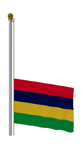Mauritius Raise Pole animated flag GIF