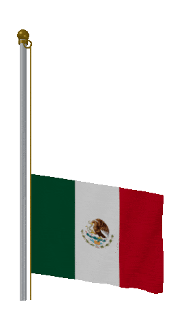 Mexico Raise Pole animated flag GIF