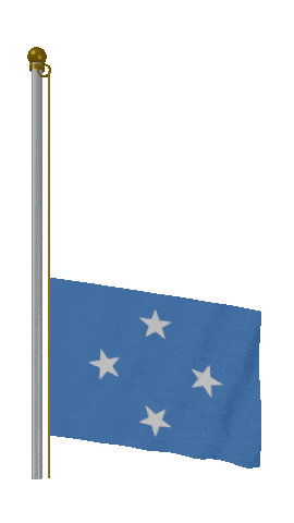 Micronesia Raise Pole animated flag GIF