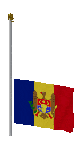 Moldova Raise Pole animated flag GIF