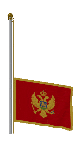 Montenegro Raise Pole animated flag GIF