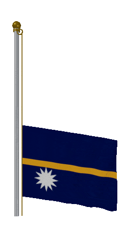 Nauru Raise Pole animated flag GIF