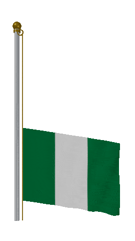 Nigeria Raise Pole animated flag GIF
