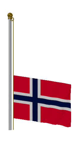 Norway Raise Pole animated flag GIF