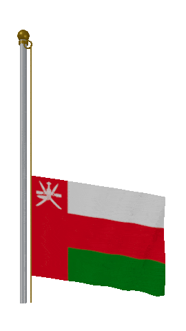 Oman Raise Pole animated flag GIF