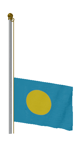 Palau Raise Pole animated flag GIF