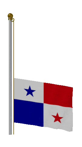 Panama Raise Pole animated flag GIF