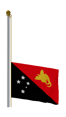 Papua New Guinea Raise Pole animated flag GIF