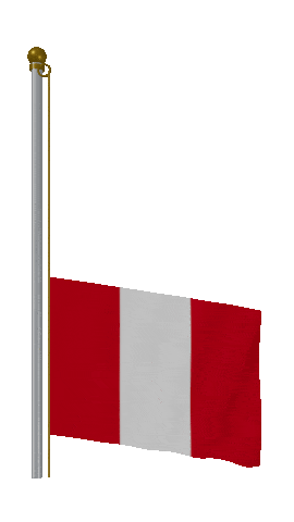 Peru Raise Pole animated flag GIF