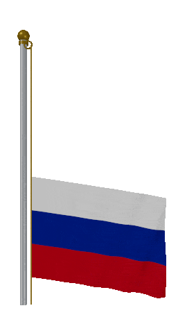 Russia Raise Pole animated flag GIF