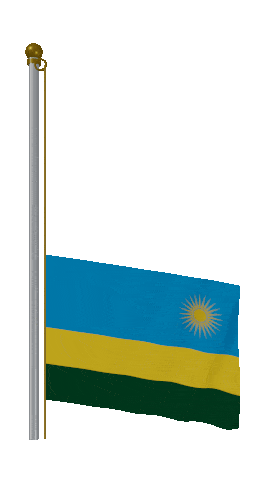 Rwanda Raise Pole animated flag GIF