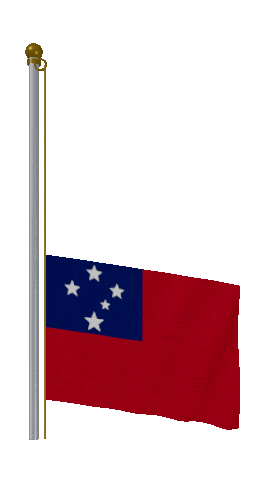 Samoa Raise Pole animated flag GIF