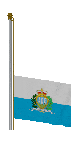 San Marino Raise Pole animated flag GIF