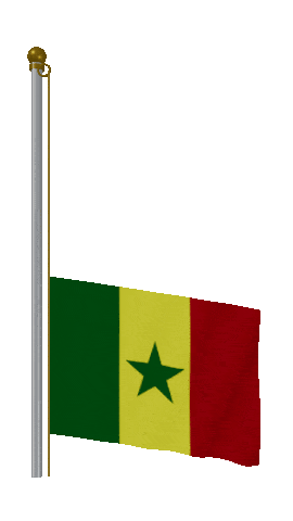 Senegal Raise Pole animated flag GIF