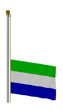 Sierra Leone Raise Pole animated flag GIF