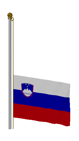 Slovenia Raise Pole animated flag GIF