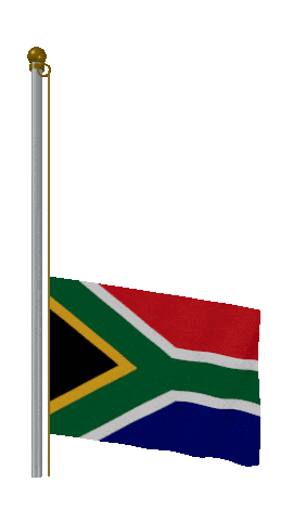 South Africa Raise Pole animated flag GIF