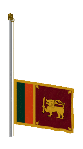 Sri Lanka Raise Pole animated flag GIF