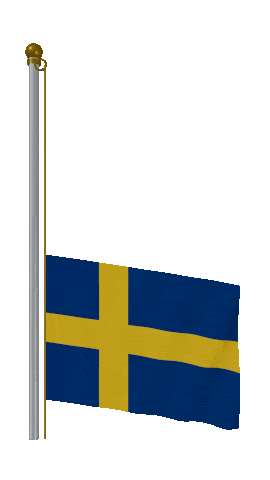 Sweden Raise Pole animated flag GIF
