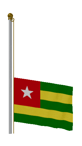 Togo Raise Pole animated flag GIF
