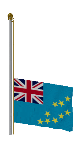 Tuvalu Raise Pole animated flag GIF