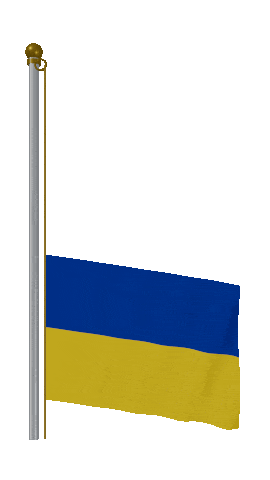 Ukraine Raise Pole animated flag GIF