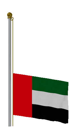 United Arab Emirates Raise Pole animated flag GIF