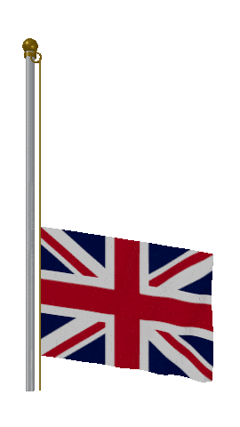 United Kingdom Raise Pole animated flag GIF