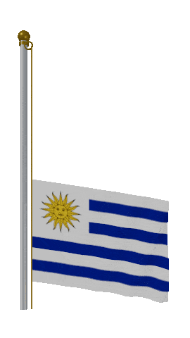 Uruguay Raise Pole animated flag GIF